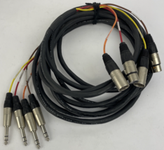 Belden 4 Channel Male 1/4&quot; Phone - 3-Pin Neutrik XLR MALE FEMALE Snake C... - $39.59