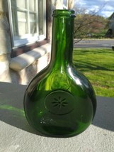 Green Glassboro 1850 Flower Bottle Decanter Nuline NJ - £6.37 GBP
