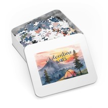 Jigsaw Puzzle in Tin, Camping, Adventure Awaits, Personalised/Non-Personalised,  - £28.29 GBP+