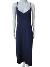 Gap Dress Womens XL Navy Blue Crossover Spaghetti Strap Maxi Slit Stretc... - £26.33 GBP