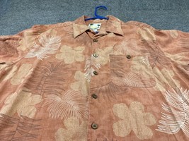 Banana Cabana Shirt Mens XL Silk Camp Travel Beach Hawaiian floral - £11.65 GBP