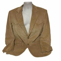 Vintage Wrangler Tailored Western Wear Corduroy Jacket Size 44R Blazer Suit - £35.17 GBP