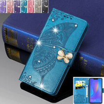 For HUAWEI Nova3i 4e 5i Pro Bling Butterfly Flip Leather Wallet Case Stand Cover - $59.90