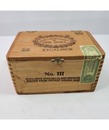 Hoyo of Monterrey Excalibur Cigar Box Wood 7x4x4 Inch EMPTY Tobacciana - $416.85 MXN