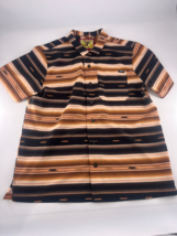 Cinch Shirt Mens Medium Brown Tan Black Button Up Short Sleeve Cowboy We... - $514.33 MXN