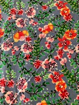 David Textiles - Beautiful Ride Flowers on Aqua - 100% Cotton Fabric - 1/2 yd - $4.55