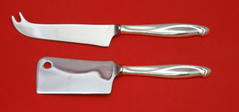 Silver Sculpture by Reed & Barton Sterling Silver Cheese Serving Set 2pc Custom - $114.94