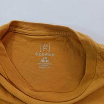 George Crewneck Men's Long Sleeve Yellow Cotton T-Shirt Size L (42-44) image 3