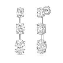 Diana M Jewels 21.14 cts lab grown oval diamond drop earrings size One Size - €7.648,29 EUR