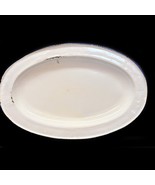 Enamelware Metal Classic Farmhouse Serving Oval Tray Platter 18&quot; White B... - $21.75