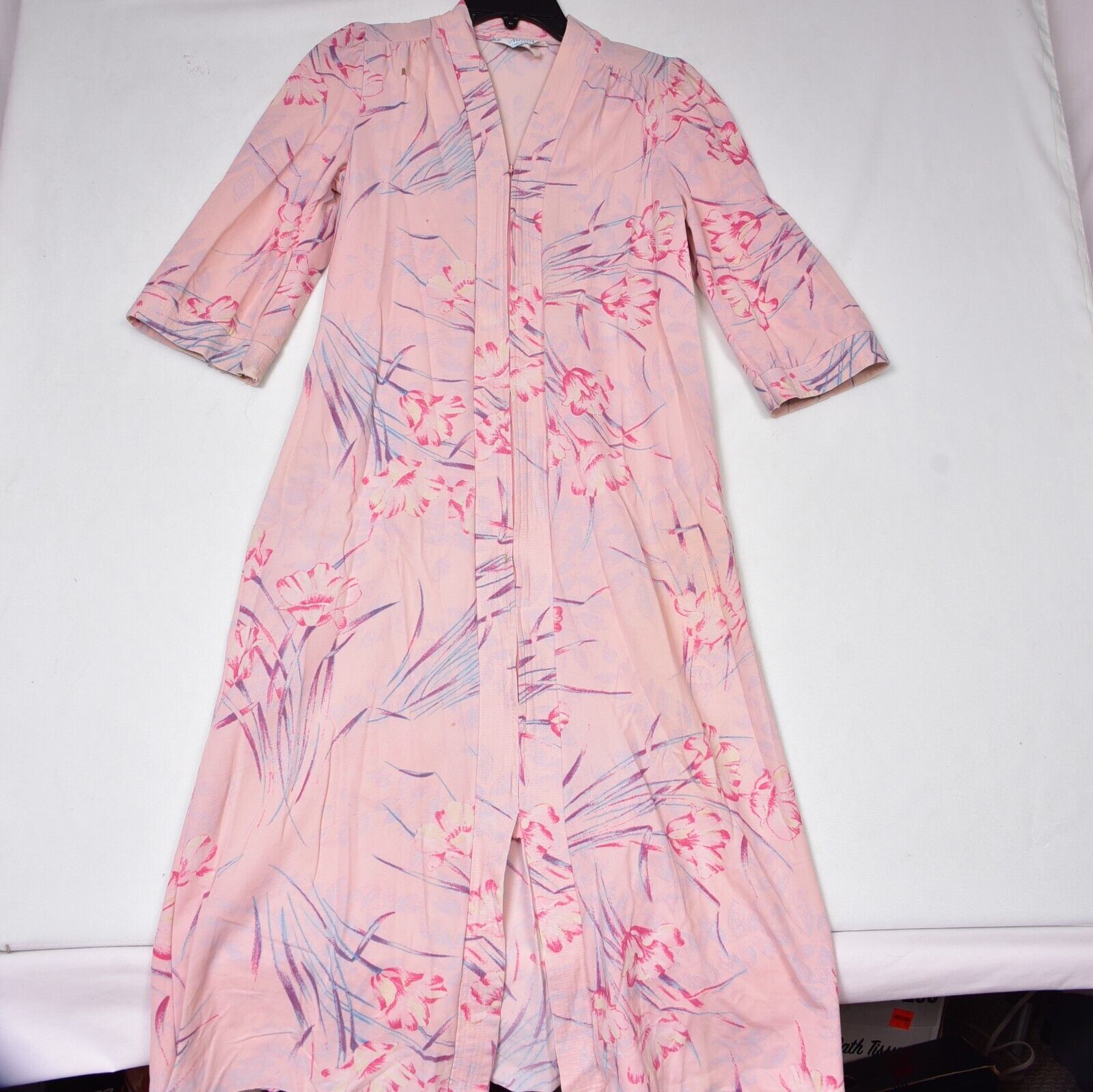 FLAWED Sears Take Along Zip Up Bathrobe Women&#39;s Sz Small See Photos FLAW... - $13.44