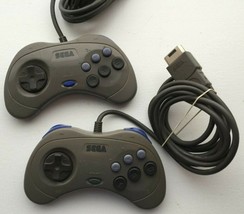 Authentic Sega Saturn Controllers - Grey - Work Fine - £29.84 GBP