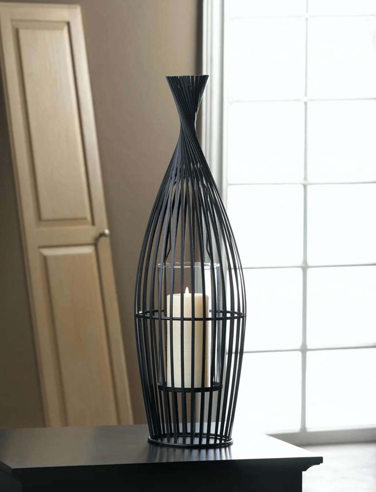 LARGE WIRE VASE CANDLEHOLDER - $45.00