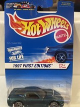 1997 Hot Wheels #515 First Editions 11/12 &#39;97 CORVETTE Dark Green w/Chro... - £6.53 GBP