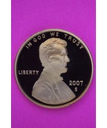 Gem Proof 2007 S Ultra Deep Cameo Lincoln Memorial Cent Same Coin In Pic... - $13.65 CAD