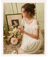 Vintage Victorian Cotton Nightgown| Plus Size Vintage Nightgown| Edwardi... - £122.00 GBP