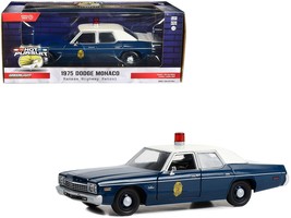 1975 Dodge Monaco Dark Blue with White Top &quot;Kansas Highway Patrol&quot; &quot;Hot Pursuit - £30.29 GBP