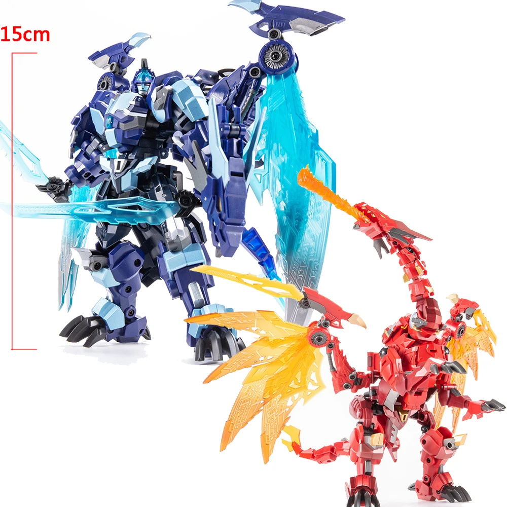 Transformation Toys JINBAO 8871 Flame Red Dragon Blue Ice Dinosaur Beast Wars - £36.94 GBP+