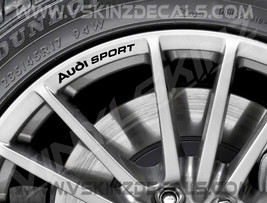 Audi Sport Logo Premium Cast Wheel Rim Decals Kit Stickers S-line Quattr... - £9.53 GBP
