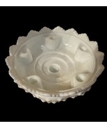 Fenton Footed Hobnail White Milk Glass 6 Candle Holder Bowl Centerpiece - $15.96