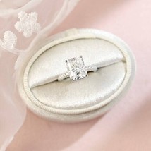2.00Ct Radiant Simulated Diamond 14k White Gold Plated Engagement Solitaire Ring - £60.28 GBP