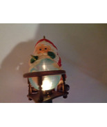 Vintage 1988 Hallmark Keepsake Magic Lighted Ornament Santa Circling Globe - £7.78 GBP