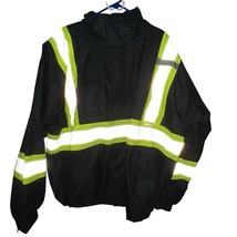HIGH VISIBILITY INSULATED REFLECTIVE ROAD WORK SAFETY BOMBER JACKET MEN ... - $42.56