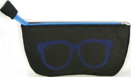 NEW Soft Strong Felt BLACK /BLUE Case with Zipper for all Sunglasses /Ey... - €4,27 EUR