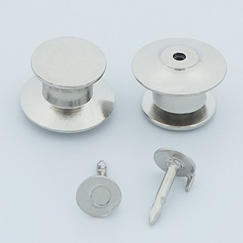 Bluemoona 50 Pcs - Tie Tac Tack Guard Pin Clutch Backs Findings Plated Locking F