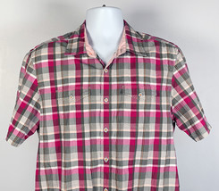 Tommy Bahama Jeans Island Crafted Button Front Plaid Shirt Mens Medium C... - £19.74 GBP