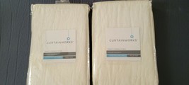 2 New Curtainworks Trinity Crinkle Voile Sheer Curtain Panels, 51&quot; x 144... - $31.68