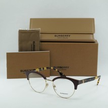 BURBERRY BE2316 3869 Bordeaux/Pale Gold Eyeglasses New Authentic - £60.66 GBP