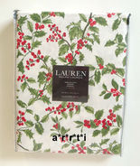 Ralph Lauren Holly Tree Christmas 60&quot; x 84&quot; Tablecloth NIP - £44.89 GBP