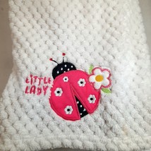 Zak &amp; Zoey Little Lady baby Blanket Ladybug Flower Pink lady bug waffle white - £34.91 GBP