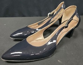 AGL Attilio Giusti Leombruni Navy Blue Heels Pumps Patent ITALY Size 39 ... - $68.95
