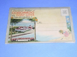 Souvenir Folder Coronado Point Loma Californa Vintage 1912 Strip of 14 Double - £11.98 GBP