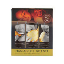 Earthly Body Edible Massage Oil Gift Set: 2oz Mango,2oz Banana &amp; 2oz Pineapple - £22.34 GBP