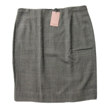 NWT MM. Lafleur Cobble Hill in Black Cream Check Plaid Wool Pencil Skirt 1+ - £47.94 GBP