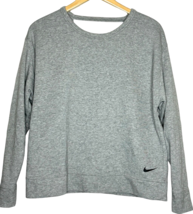 Nike Womens M Gray Open Back Versa Training Sweatshirt Top Barre Yoga Dr... - $14.33