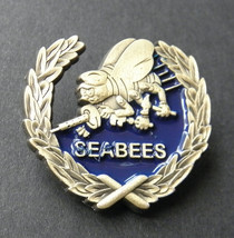 Us Navy Seabees Seabee Wreath Usn Lapel Pin Badge 1.1 Inches - £4.48 GBP