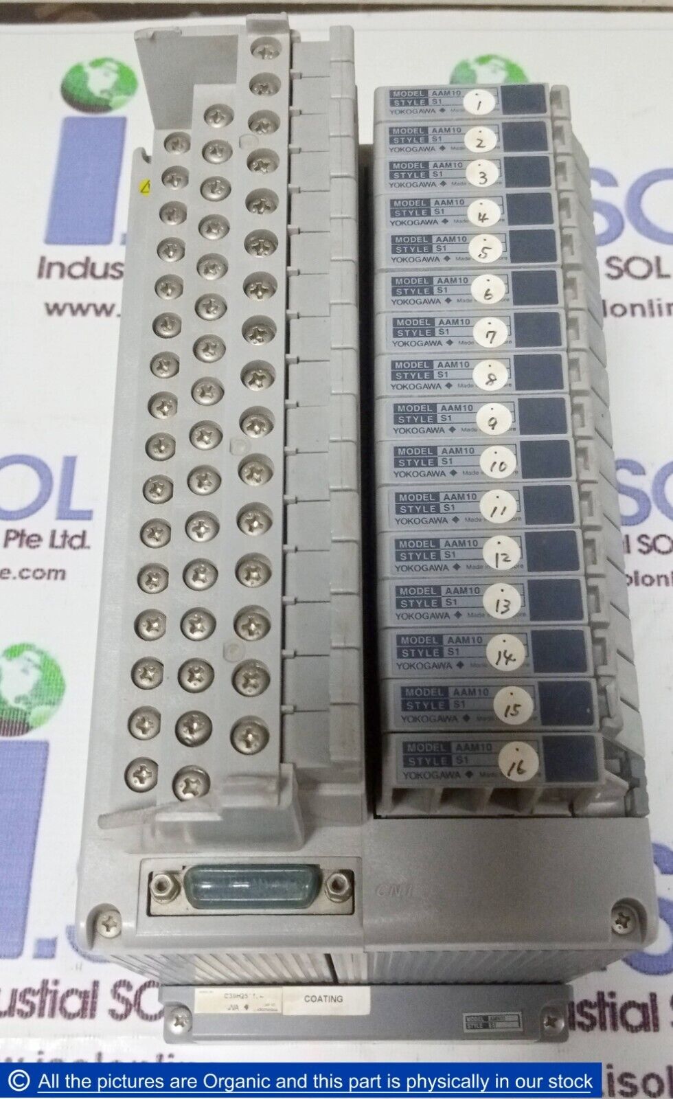 YOKOGAWA AAM10 Analog Modules x16 w/ AMN11 PLC Rack Chassis Base Unit St... - $965.00