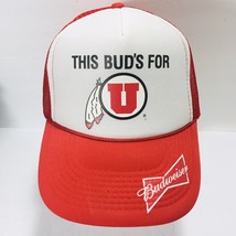 Vintage Utah Utes Budweiser Otto Hat Cap Fast Shipping - $33.20