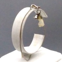 Vintage Sterling and Opal Charm Bracelet or Anklet, Tiny Silver Bell Charms, STG - £60.32 GBP