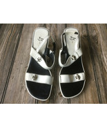 LifeStride Womens White Leather Sandals Shoes Size 7.5 - $12.09