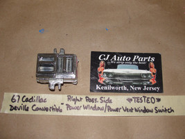 1967 Cadillac Deville Convertible RIGHT POWER WINDOW / VENT WINDOW SWITC... - £98.91 GBP