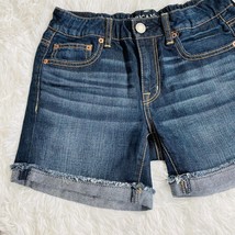 AEO Dark Blue Elastic Waist Jean Shorts Size 2 - £20.12 GBP