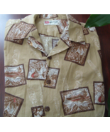 Vintage Hilo Hatties The Hawaiian orginal shirt light brown short sleeve  - €27,52 EUR