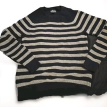 Mens American Eagles Outfitters Grey And Black Striped Pullover Knit Siz... - £9.14 GBP