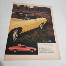 1970 Ford Torino Yellow Change is in the Wind Two-Page Vintage Print Ad 1969 - £11.94 GBP