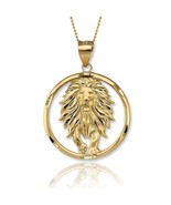 Leo Zodiac Lion Pendant Necklace 10k/14k Yellow White Rose Gold Astrolog... - $452.75 CAD+